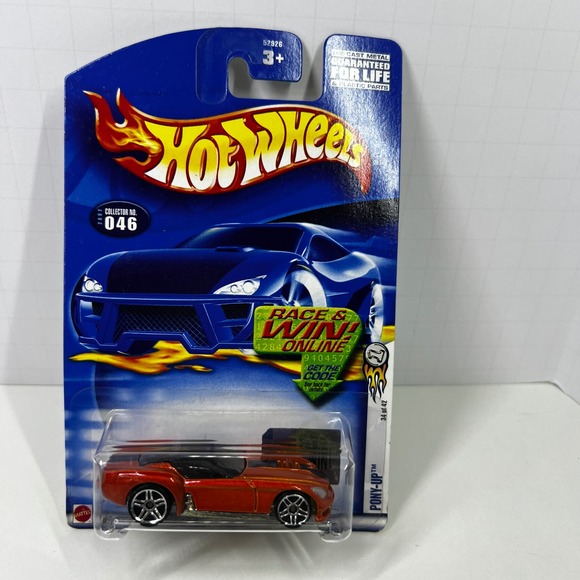 Hot Wheels Other - Hot Wheels 2002 First Editions Pony-Up Orange 046 Race & Win Diecast Car New